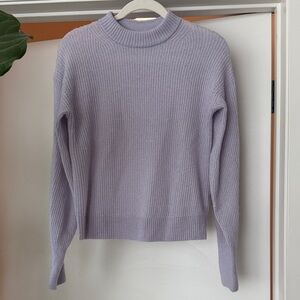 Quince Light Lavender Crewneck Sweater, size XS